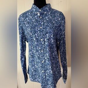 Goodfellow & Co Blue Floral Button Down Shirt